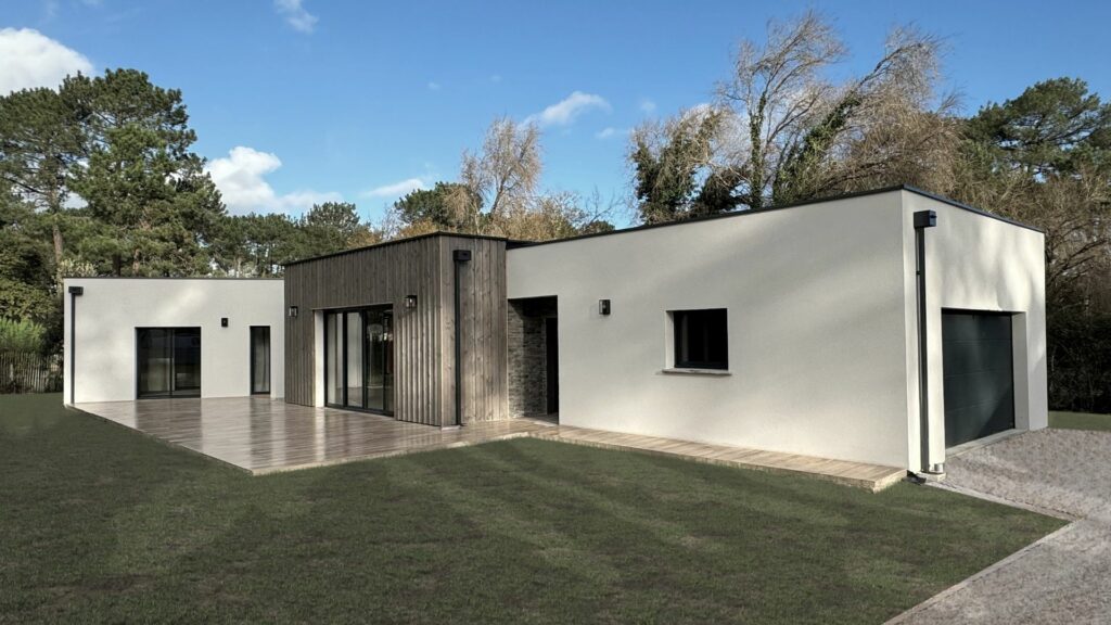 Maisons Bati Sud, constructeur de maisons en Gironde - Photo réalisation de maison toit terrasse entre terre et mer