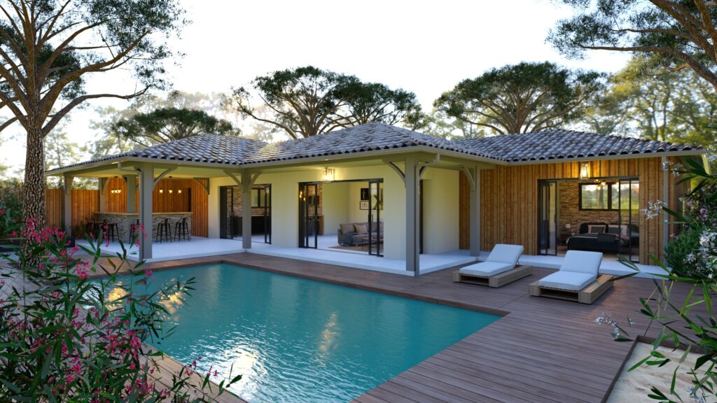 Maisons Bati Sud, constructeur de maisons en Gironde - Photo maison sur mesure Le Teich