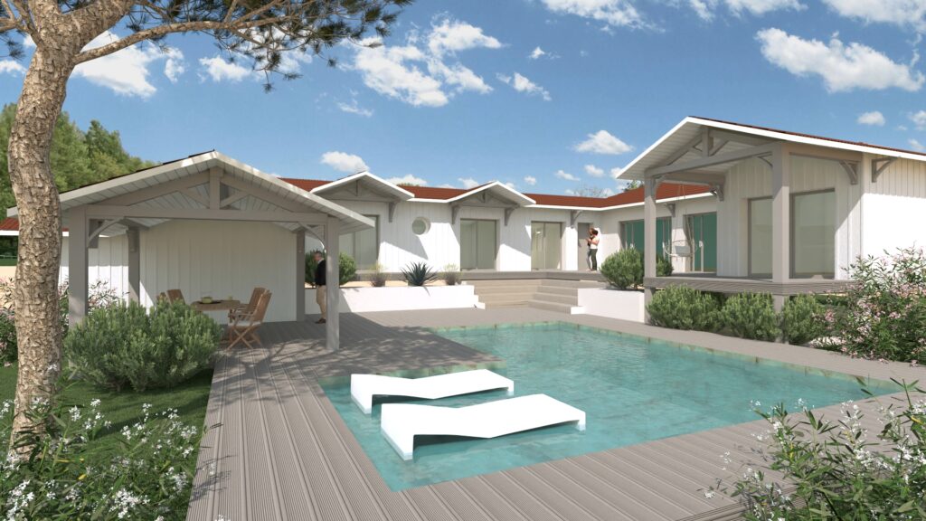 Maisons Bati Sud, constructeur de maisons en Gironde - Photo maison sur mesure à Tausat