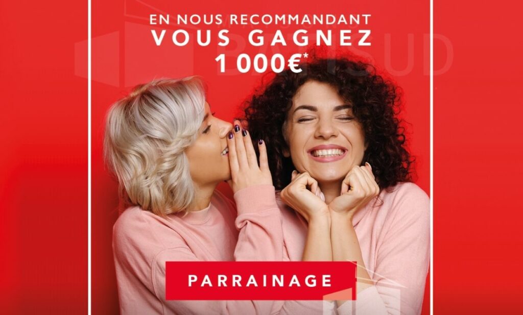 Recommandez Maisons Bati Sud et recevez jusqu’à 1 000 € grâce à notre offre de parrainage. Simple, efficace et récompensé