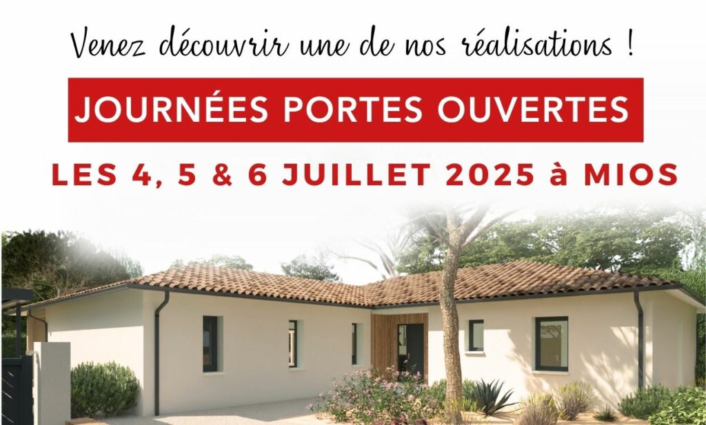 Portes ouvertes à Mios : visitez une maison en construction avec Maisons BATI SUD – Juillet 2025