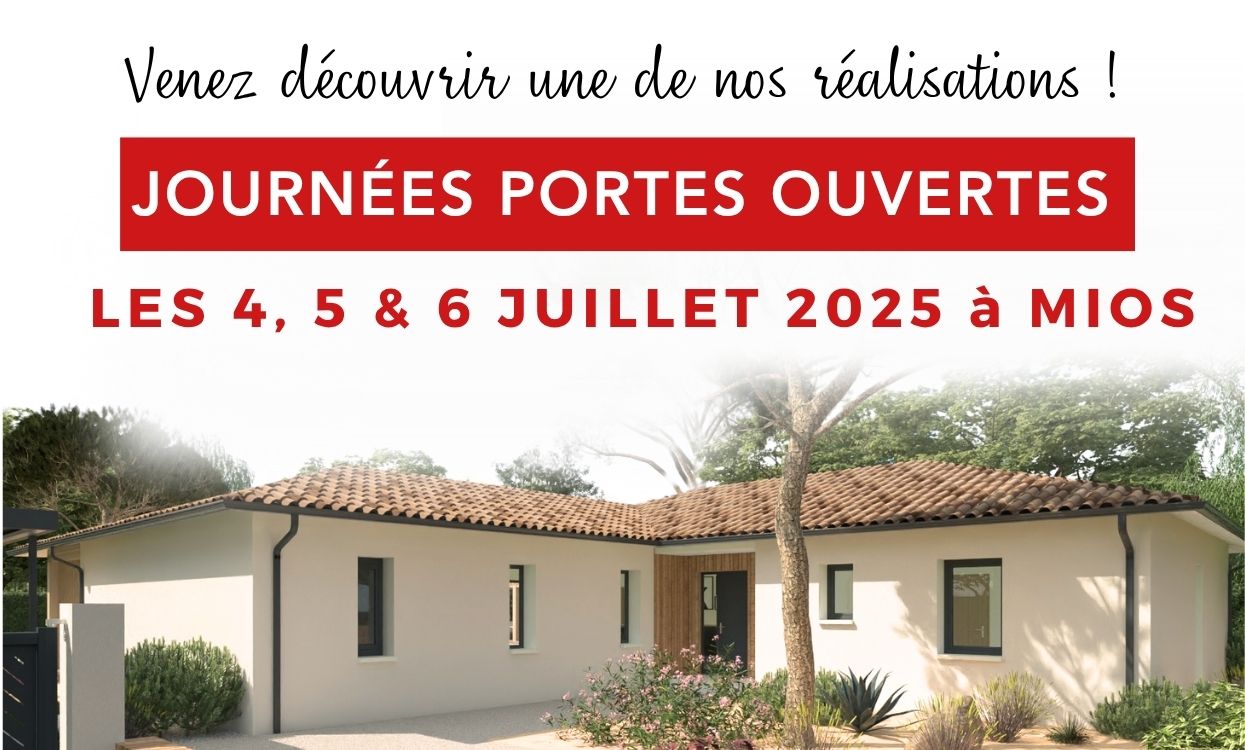 Portes ouvertes à Mios : visitez une maison en construction avec Maisons BATI SUD – Juillet 2025