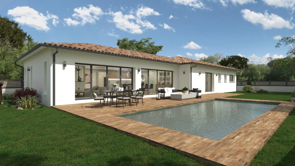 Maisons Bati Sud, constructeur de maisons en Gironde - Photo maison sur mesure Saint Médard en Jalles